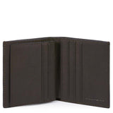 PIQUADRO - Portafoglio piccolo verticale Black Square,Testa di Moro