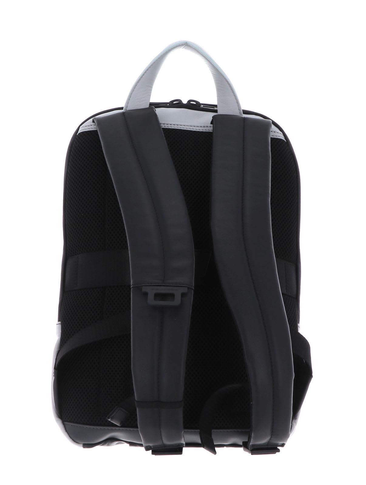 PIQUADRO - Zaino piccolo in pelle Urban, Grigio e Nero