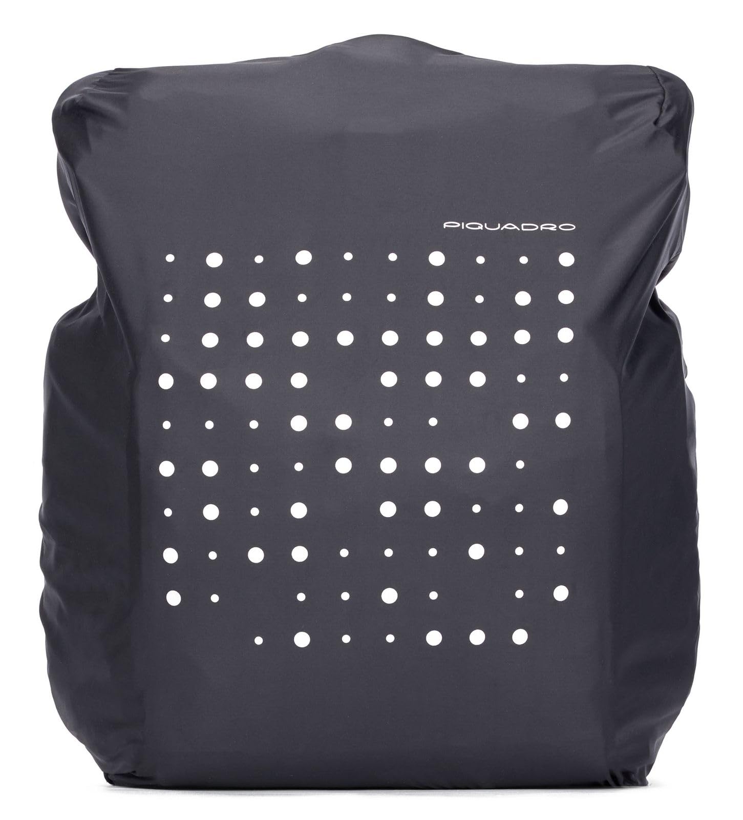 PIQUADRO - Zaino grande in tessuto e pelle modulare, Grigio e Nero