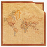 Alviero Martini - Foulard Geo Classic in seta 90 x 90 Castagna e Geo Classic
