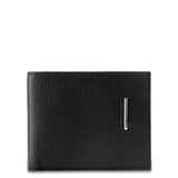PIQUADRO - Portafoglio uomo porta carte in pelle martellata, Nero