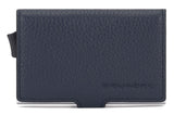 PIQUADRO - Wallet con bottone Modus, Blu