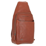 PIQUADRO - Monospalla in pelle Black Square Nero