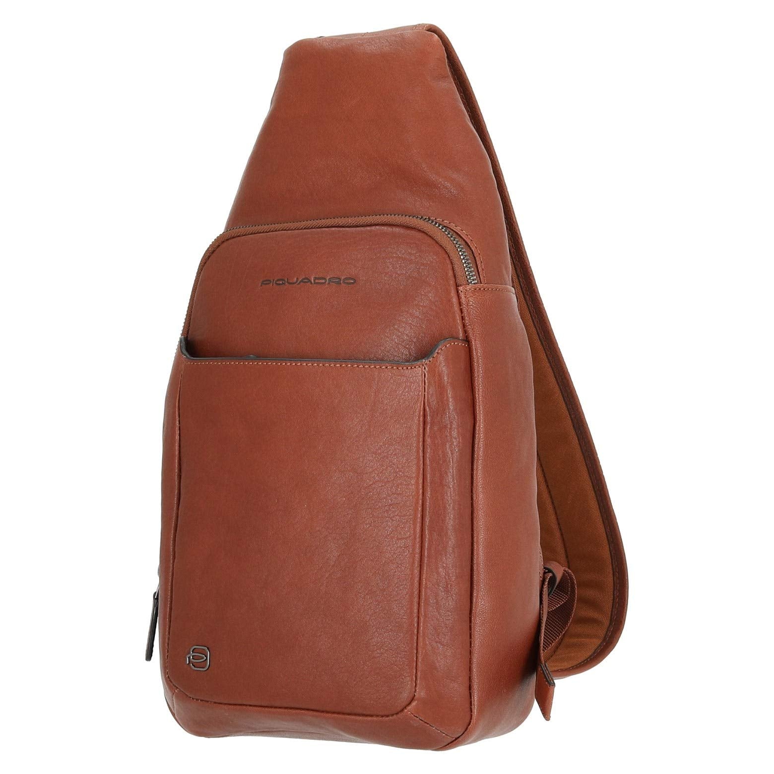 PIQUADRO - Monospalla in pelle Black Square Nero