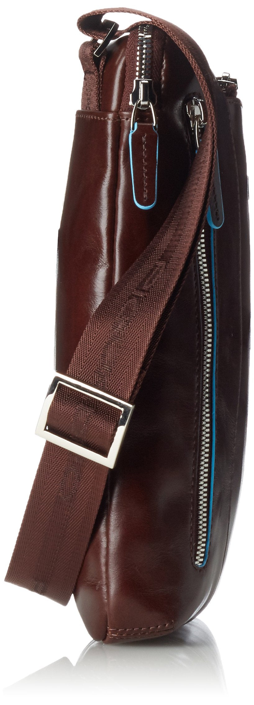 Piquadro - Borsello porta iPad/iPad Air, doppia tasca frontal Blue Square, Mogano