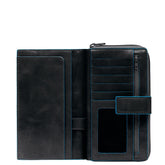 PIQUADRO -Portafogli donna grande Blue Square, Nero