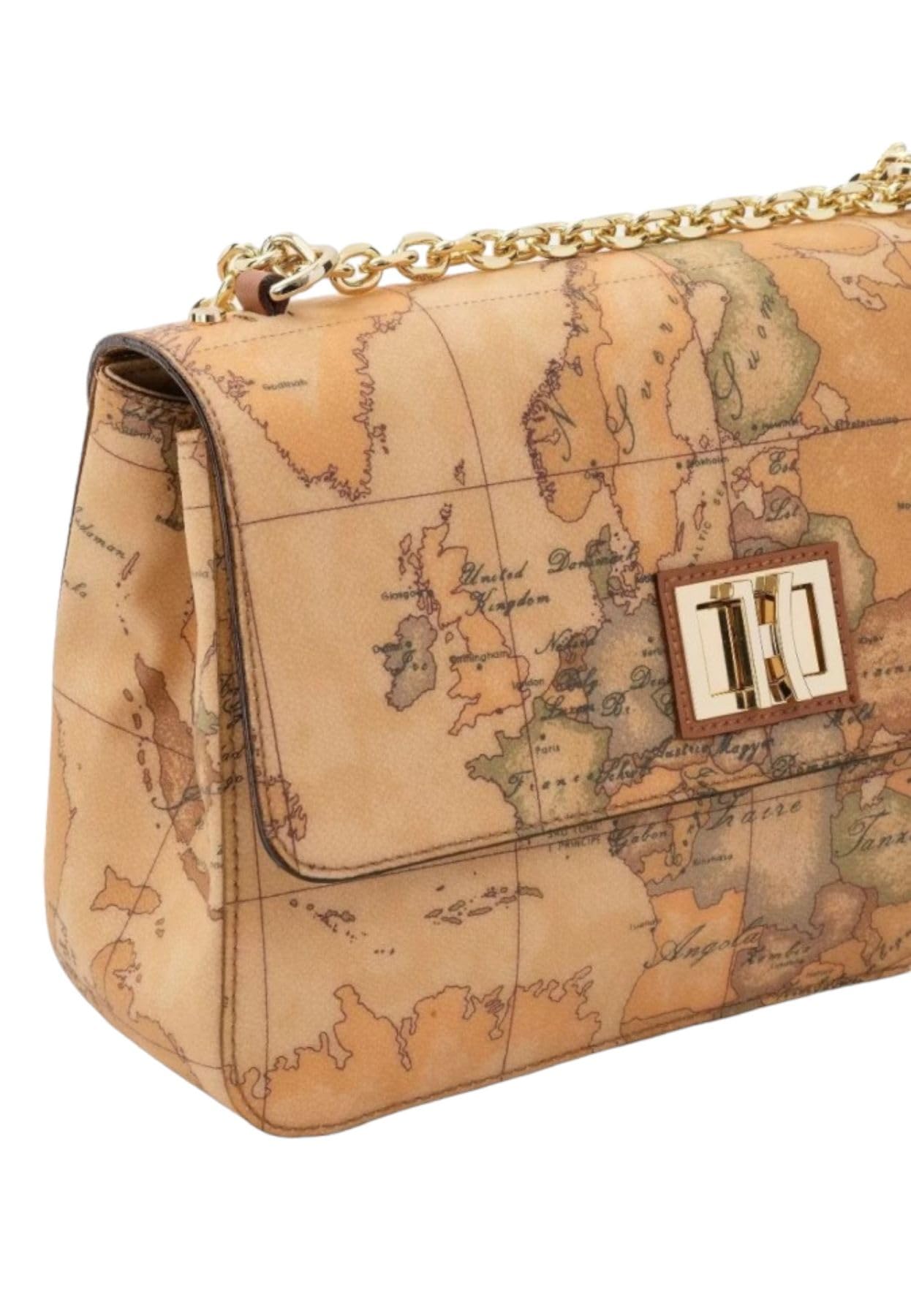 ALVIERO MARTINI 1? CLASSE - Borsa a tracolla con patta Geo Classic E034 Beige