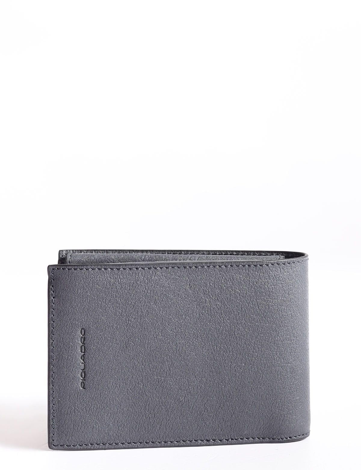 PIQUADRO - Portafoglio uomo con portamonete e portacarte , Nero