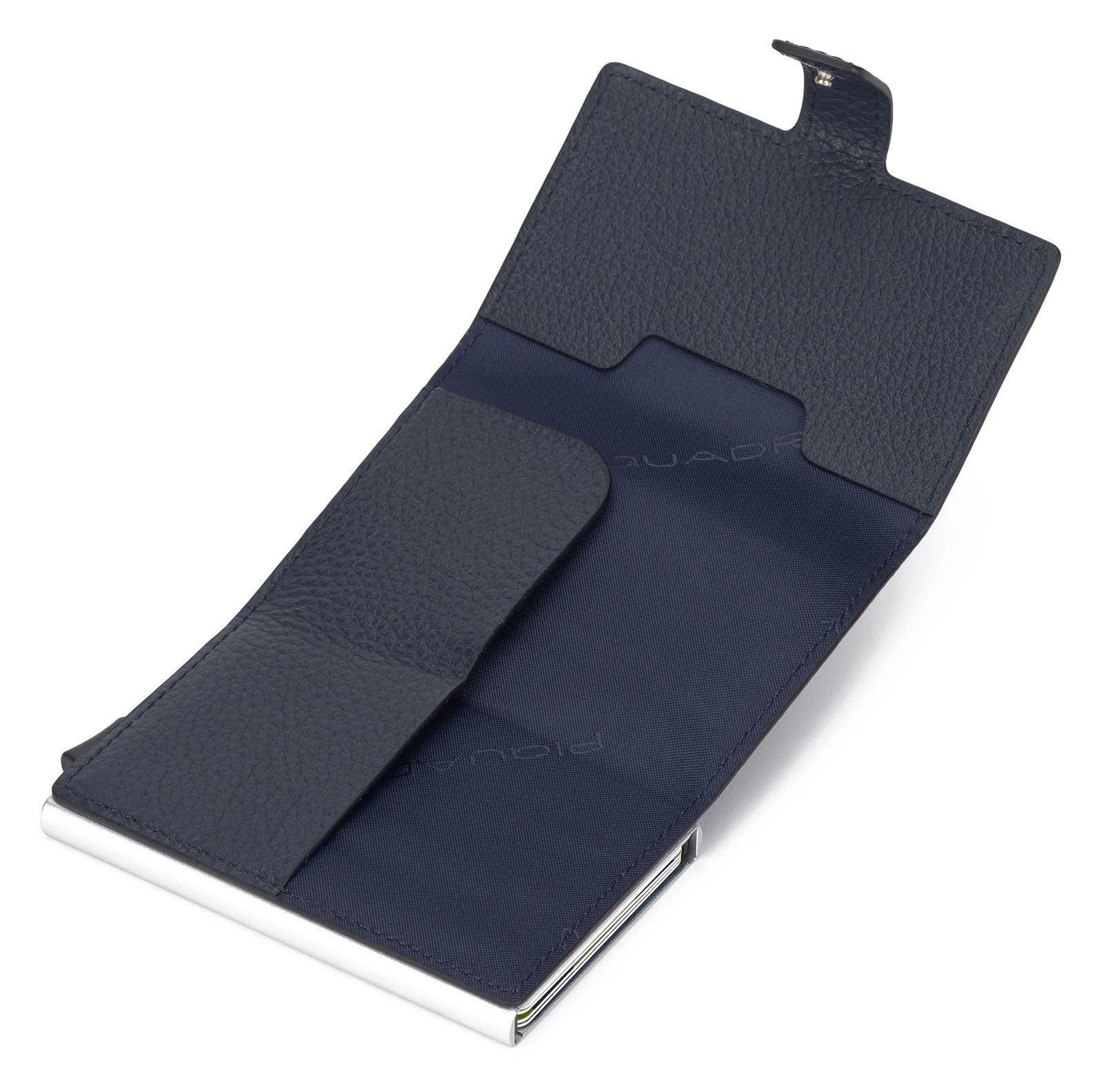PIQUADRO - Wallet con bottone Modus, Blu