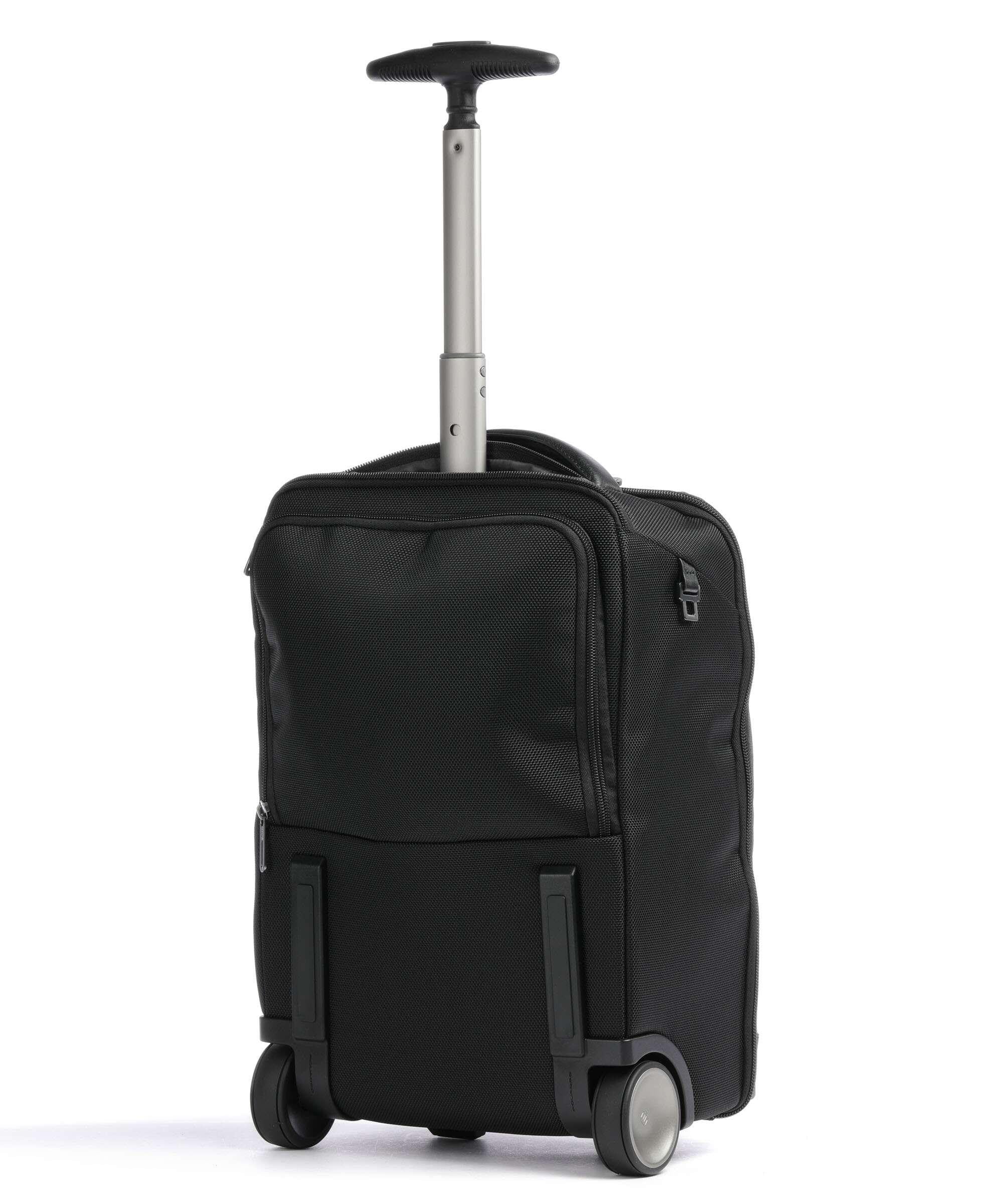 Piquadro - Trolley cabina portabile a zaino in tessuto riciclato Brief2, Nero