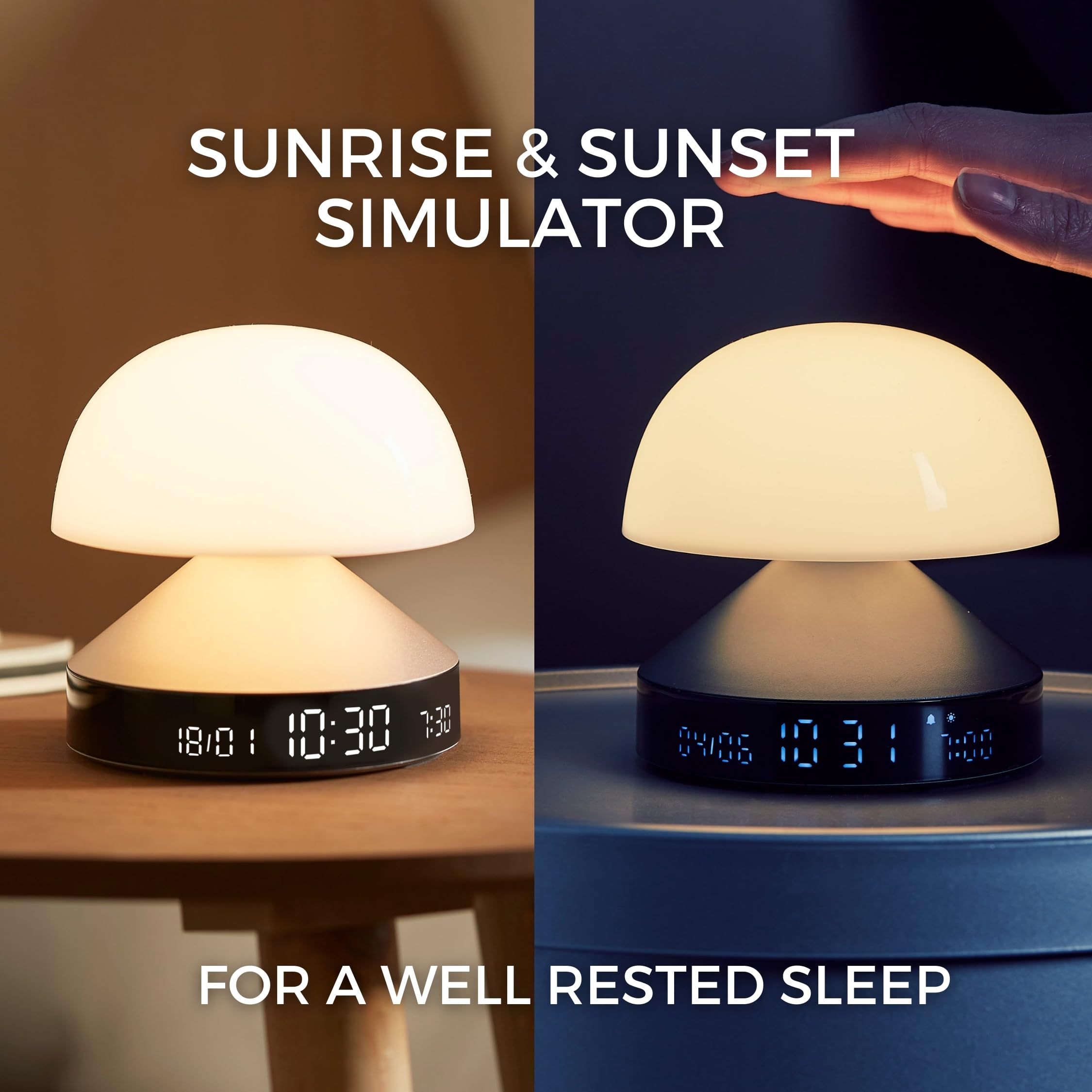 Lexon - Mina Sunrise Lampada Led Sveglia Oro