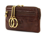THE BRIDGE - Bustina portachiavi in pelle Story, Marrone