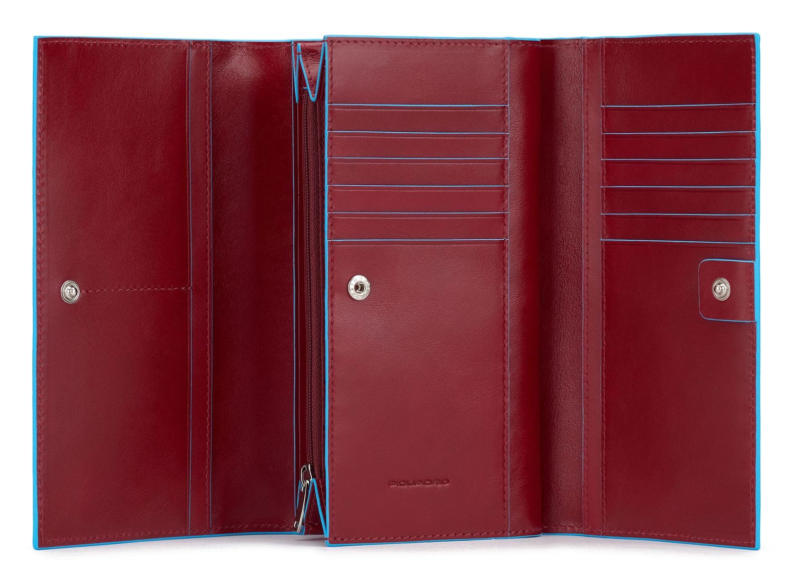 PIQUADRO - Portafoglio donna per smartphone Blue Square Rosso