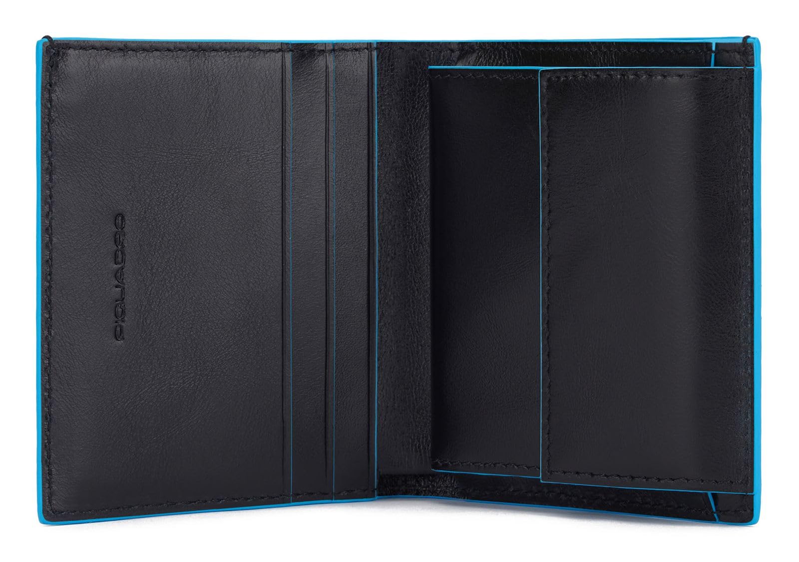 PIQUADRO - Portafoglio uomo verticale con portamonete, Nero