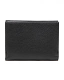 PATRIZIA PEPE - Portafoglio medio con bottone in pelle martellata NERO