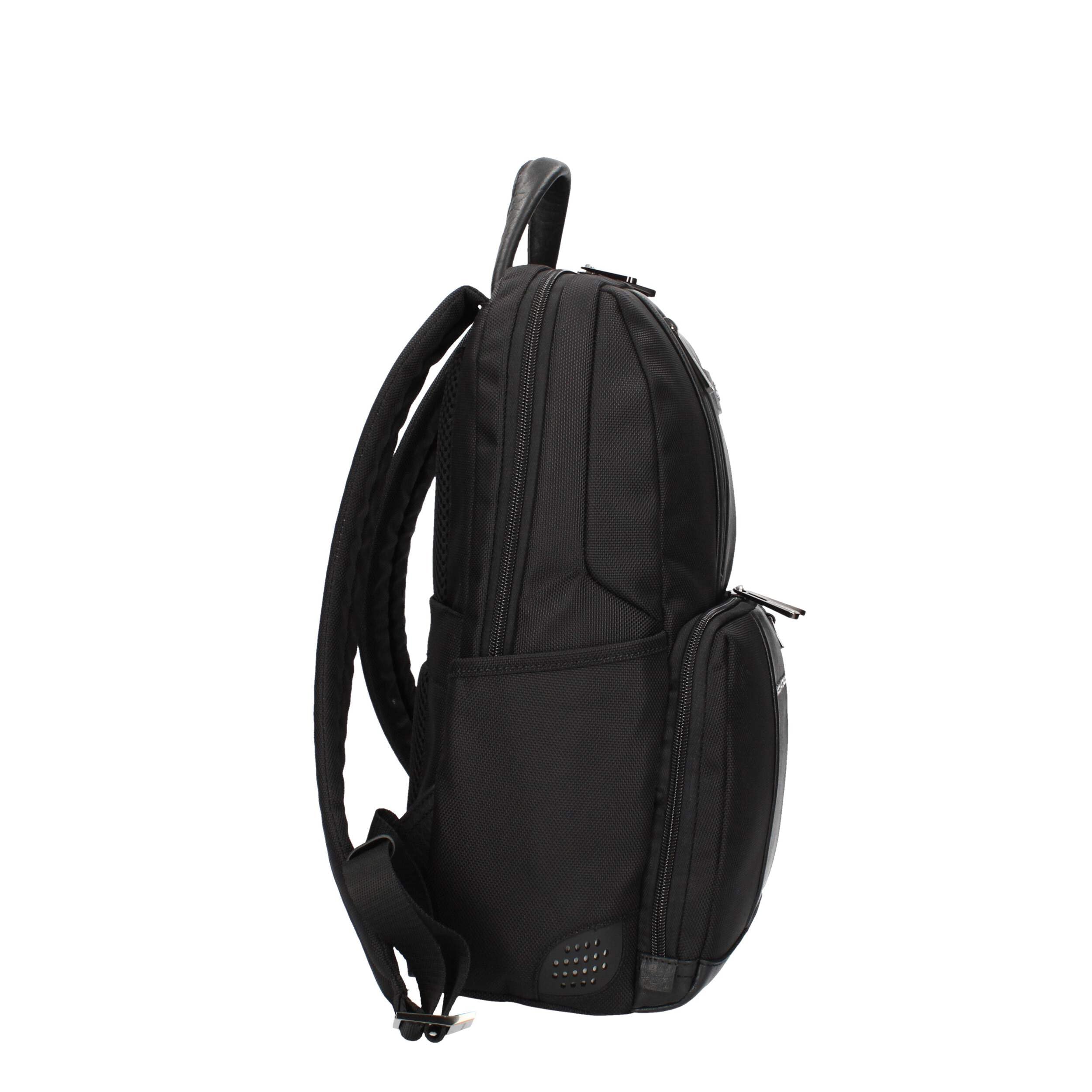 Piquadro - Zaino medio porta pc 14 in tessuto linea Brief, Nero