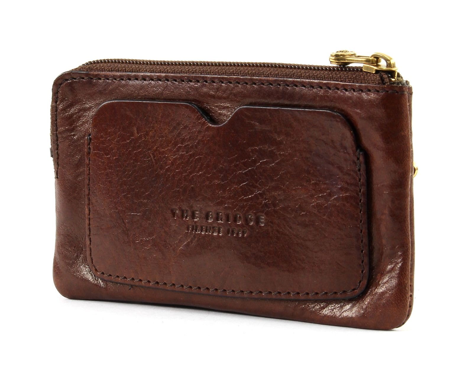 THE BRIDGE - Bustina portachiavi in pelle Story, Marrone