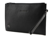 PIQUADRO - Pochette in pelle sottile Black Square Nera