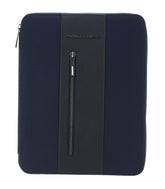 PIQUADRO - Portablocco in tessuto e Pelle Brief2, Blu