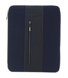 PIQUADRO - Portablocco in tessuto e Pelle Brief2, Blu