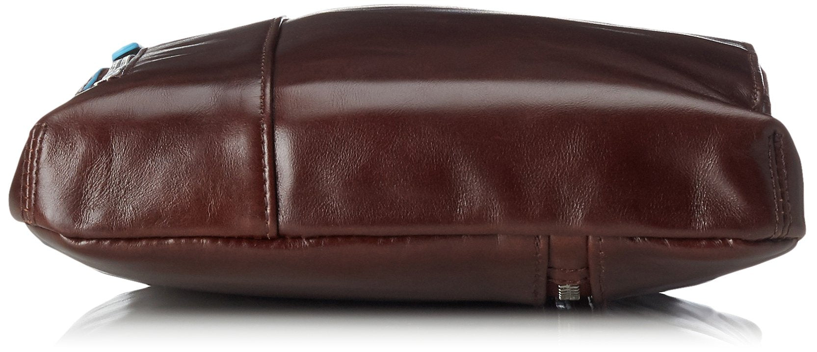 Piquadro - Borsello porta iPad/iPad Air, doppia tasca frontal Blue Square, Mogano