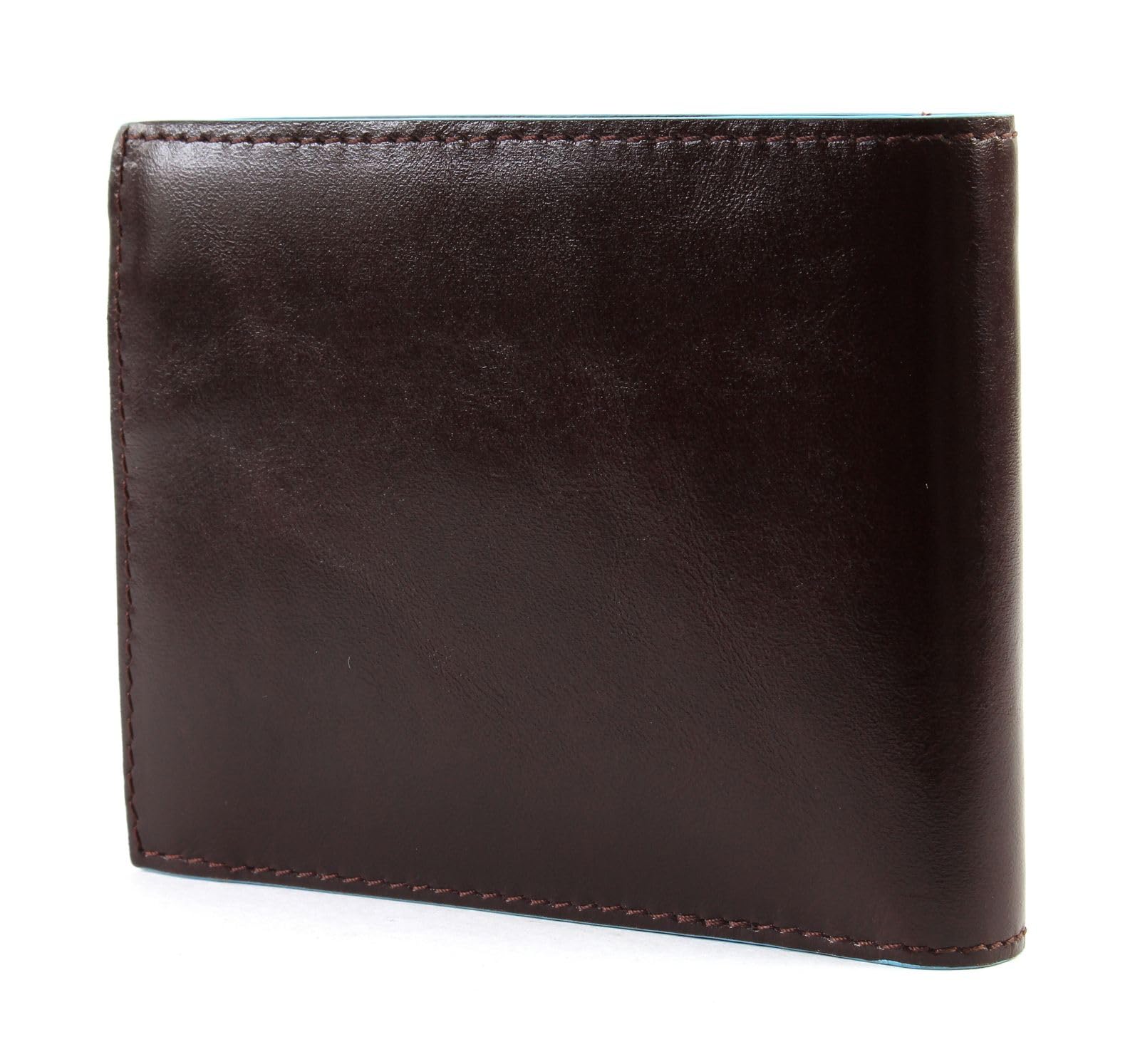 Piquadro - Portafogli uomo compatto con portamonete e carte di credito Blue Square, Mogano