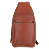 PIQUADRO - Monospalla in pelle Black Square Nero