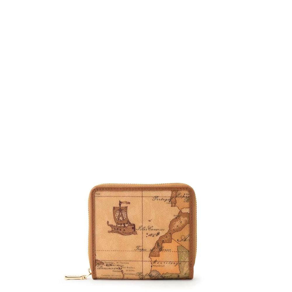 Alviero Martini - W077 Portafoglio piccolo con zip around Geo Classic, Beige