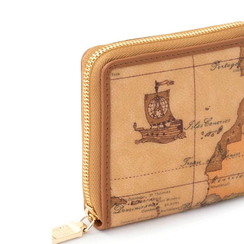 Alviero Martini - W077 Portafoglio piccolo con zip around Geo Classic, Beige