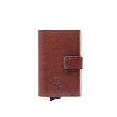 Porta banconote e carte di credito con estrazione facilitata, Marrone