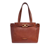 Borsa shopper in pelle Isotta, Marrone
