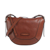 The Bridge - Borsa a tracolla Fedora in pelle di vacchetta grana, Marrone