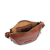 The Bridge - Borsa a tracolla Fedora in pelle di vacchetta grana, Marrone