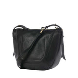 The Bridge - Borsa a tracolla Fedora in pelle di vacchetta grana, Nero