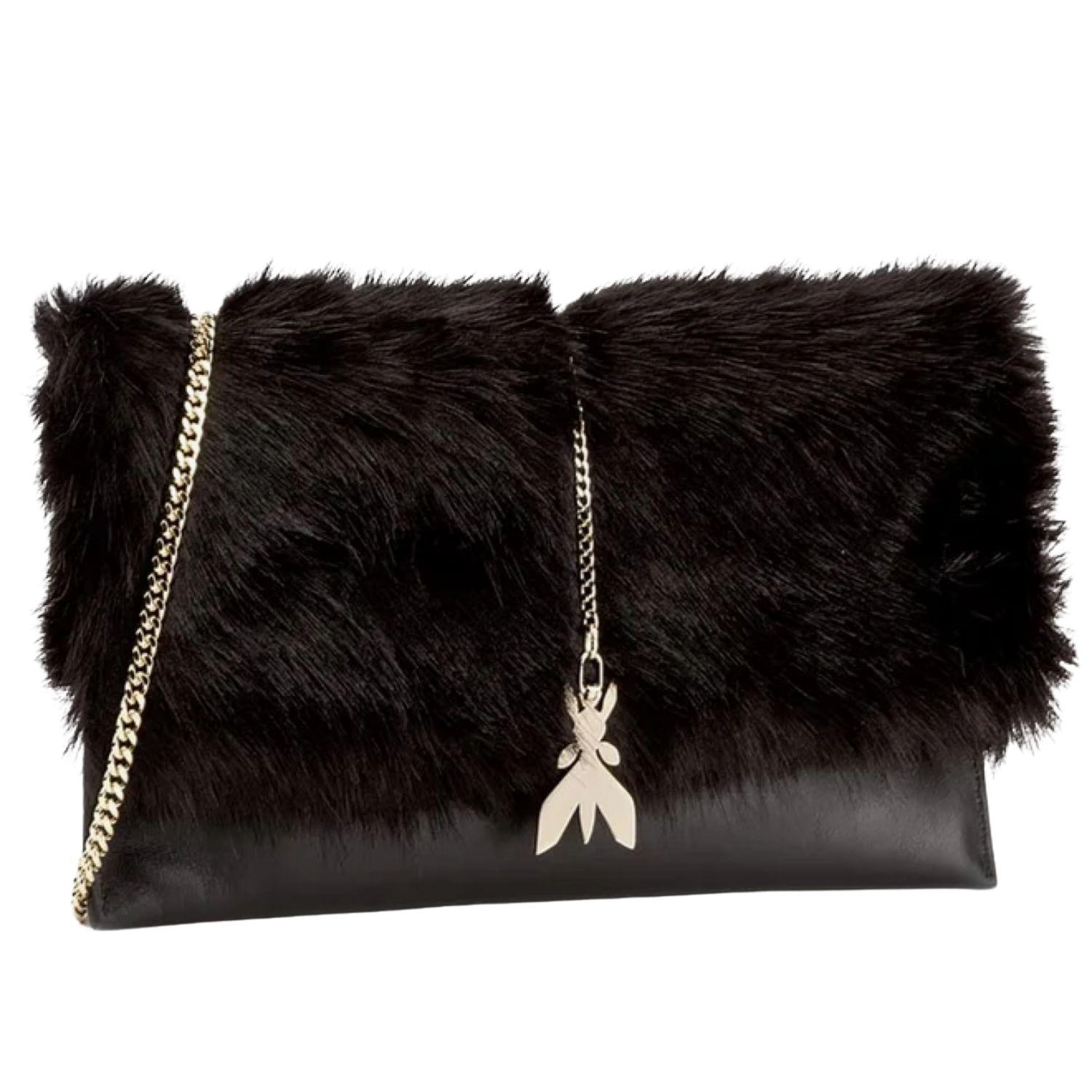Patrizia Pepe - Pochette in pelle e pelo 2V7417/A1RM-K103, Nero