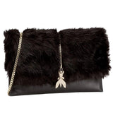 Patrizia Pepe - Pochette in pelle e pelo 2V7417/A1RM-K103, Nero