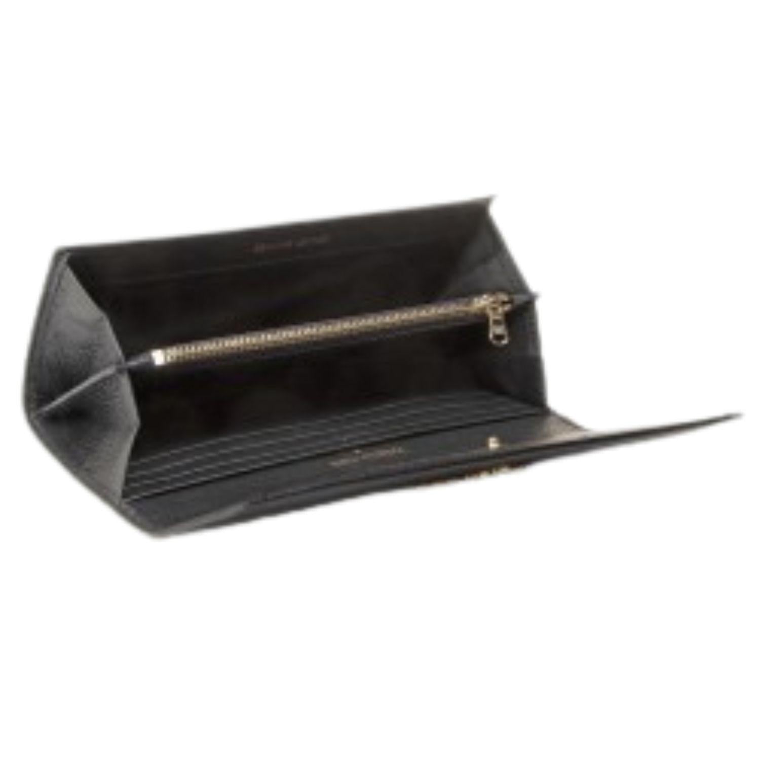 Patrizia Pepe - Portafoglio con bottone in pelle, Nero