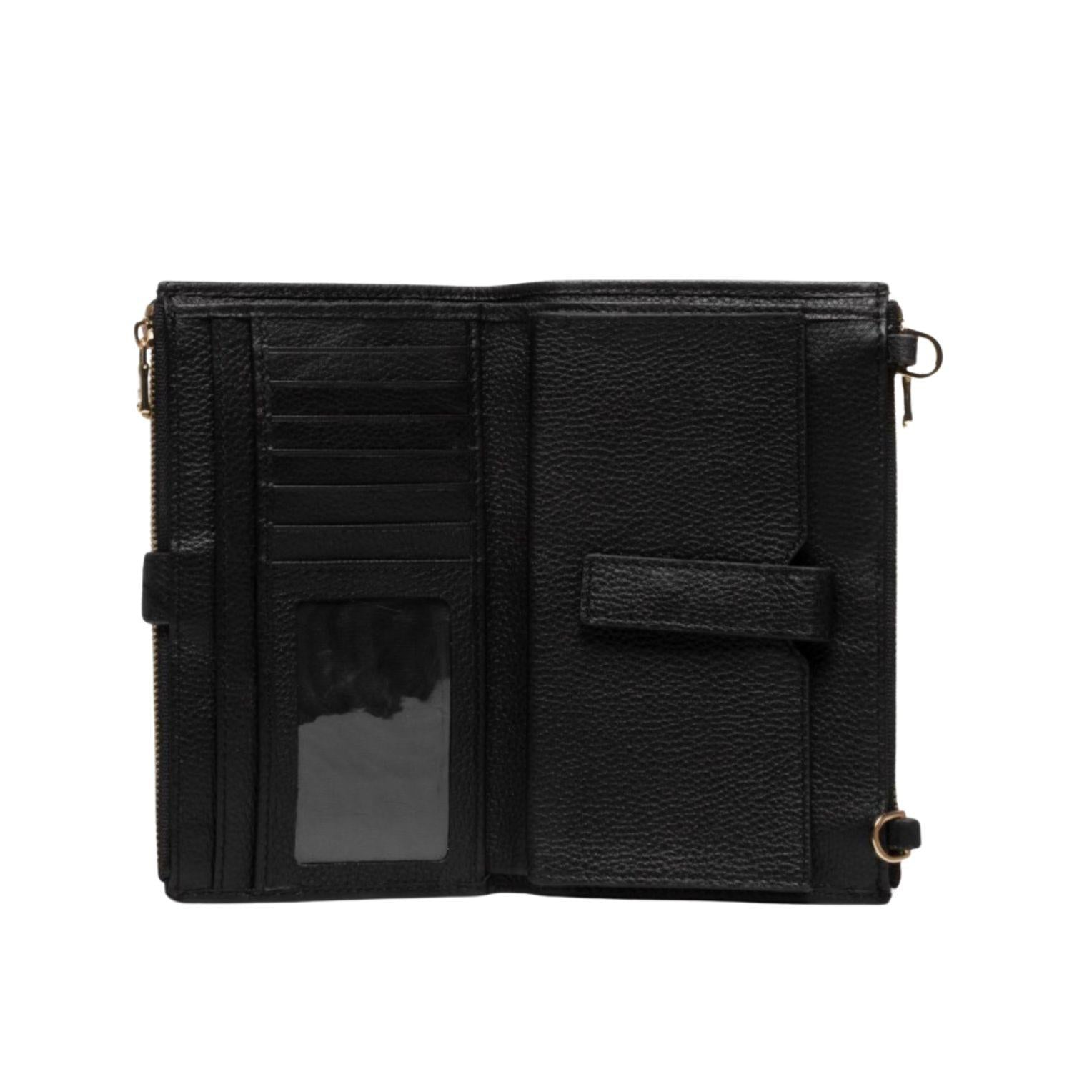 PATRIZIA PEPE - Portafoglio Porta Cellulare Con Tracolla CQ9774 L001 K103 Nero