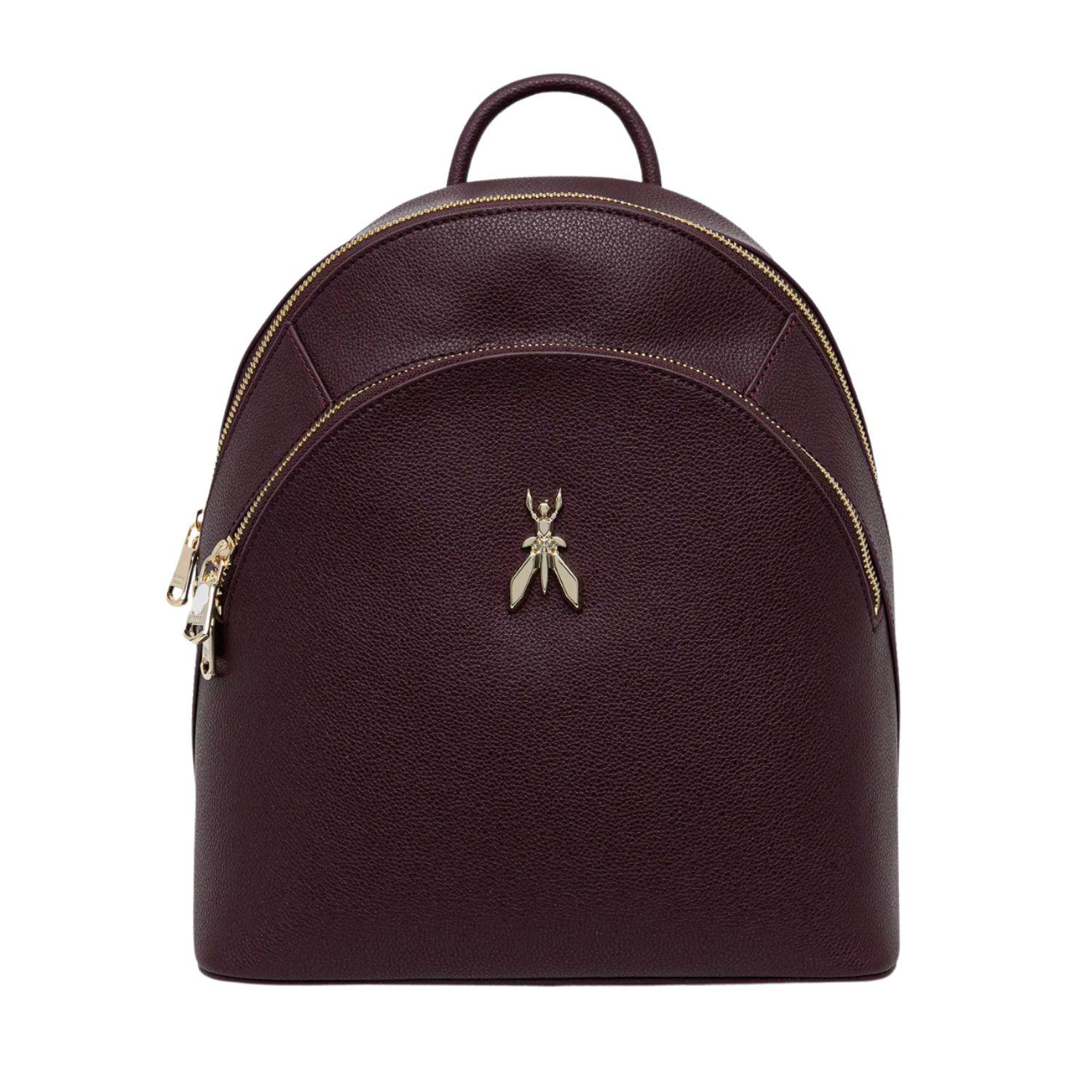 Patrizia Pepe - Zaino Fly in pelle doppia tasca, Bordeaux