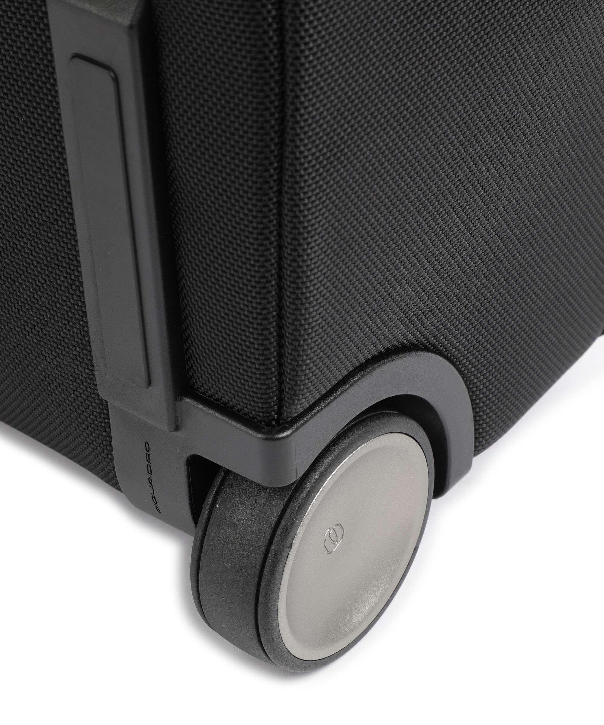 Piquadro - Trolley cabina portabile a zaino in tessuto riciclato Brief2, Nero