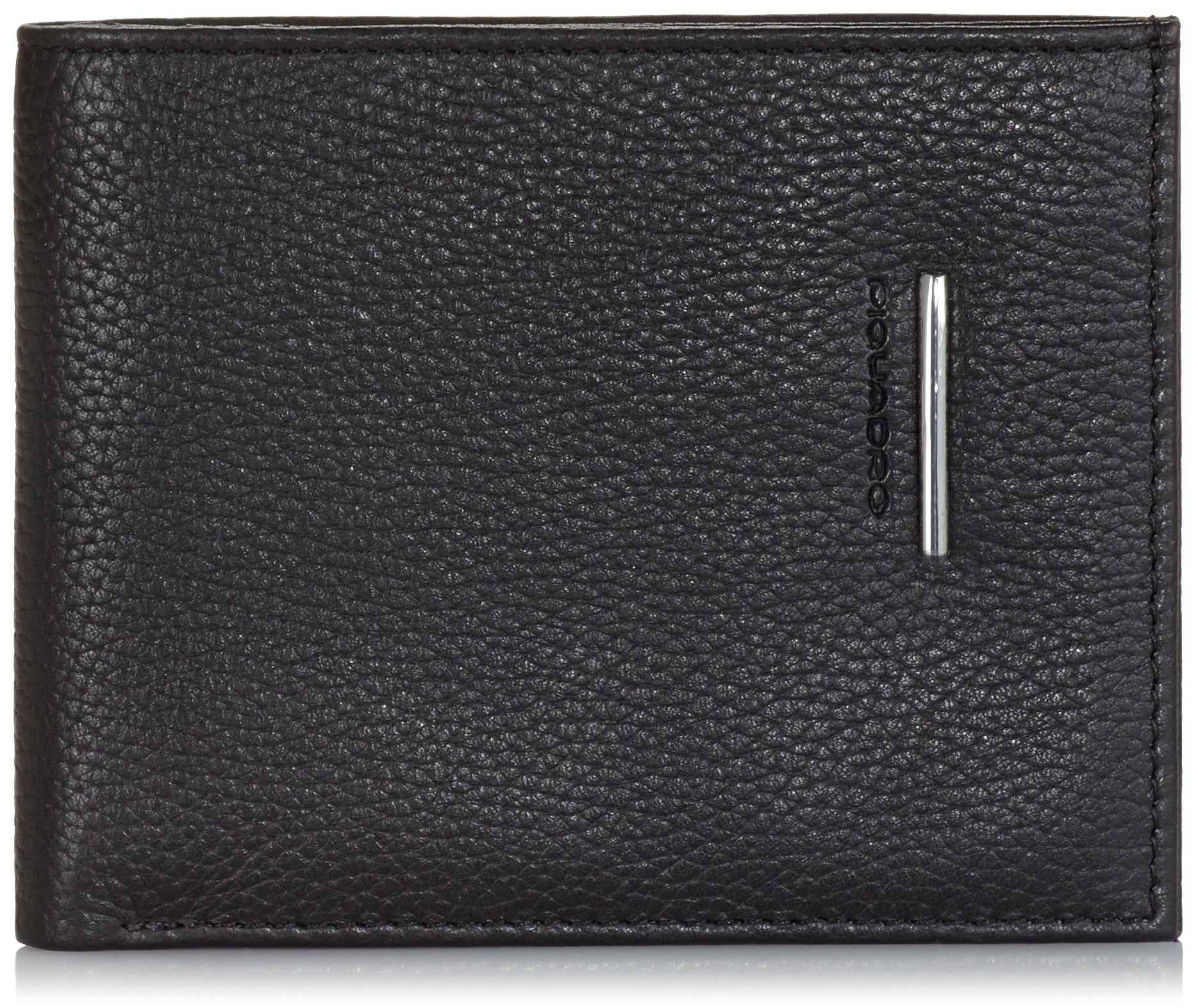 PIQUADRO - Portafoglio uomo porta carte in pelle martellata, Nero
