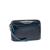 Piquadro - Pochette uomo 3 scomparti in pelle, Blu