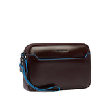 Piquadro - Pochette uomo 3 scomparti in pelle, Mogano