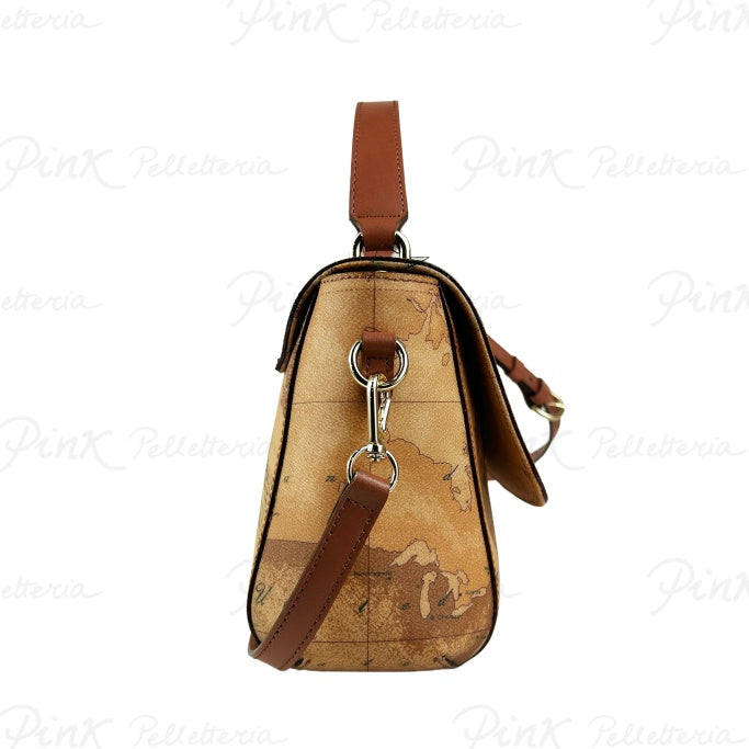 Alviero Martini - Tracollina Geo Classic con patta E054, Beige