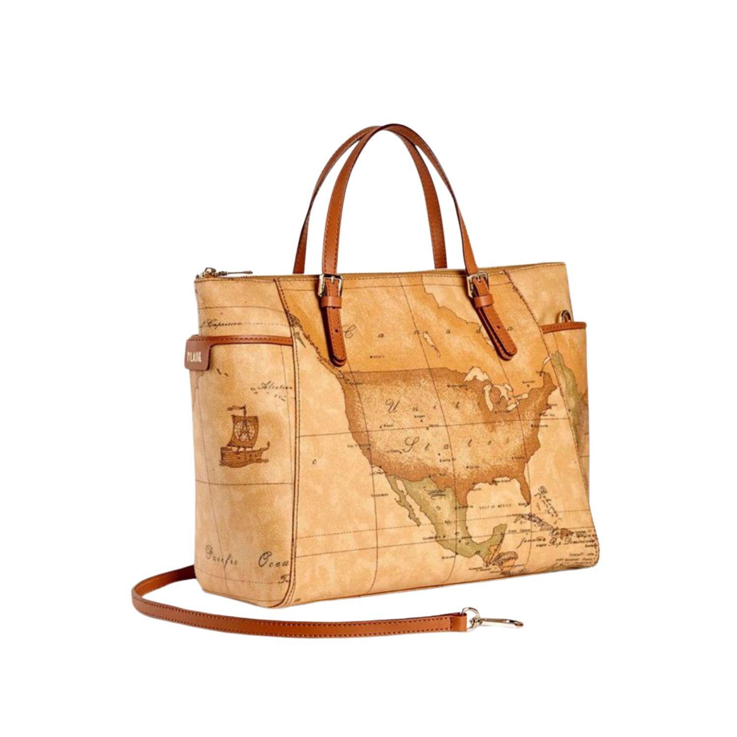Alviero Martini - Borsa a mano con tracolla Geo Classic E002, Beige