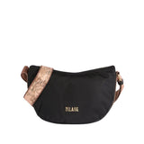 Alviero Martini - Tracolla a mezzaluna piccola Stormy in nylon, Nera