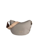 Alviero Martini - Tracolla a mezzaluna piccola Stormy in nylon, Tortora