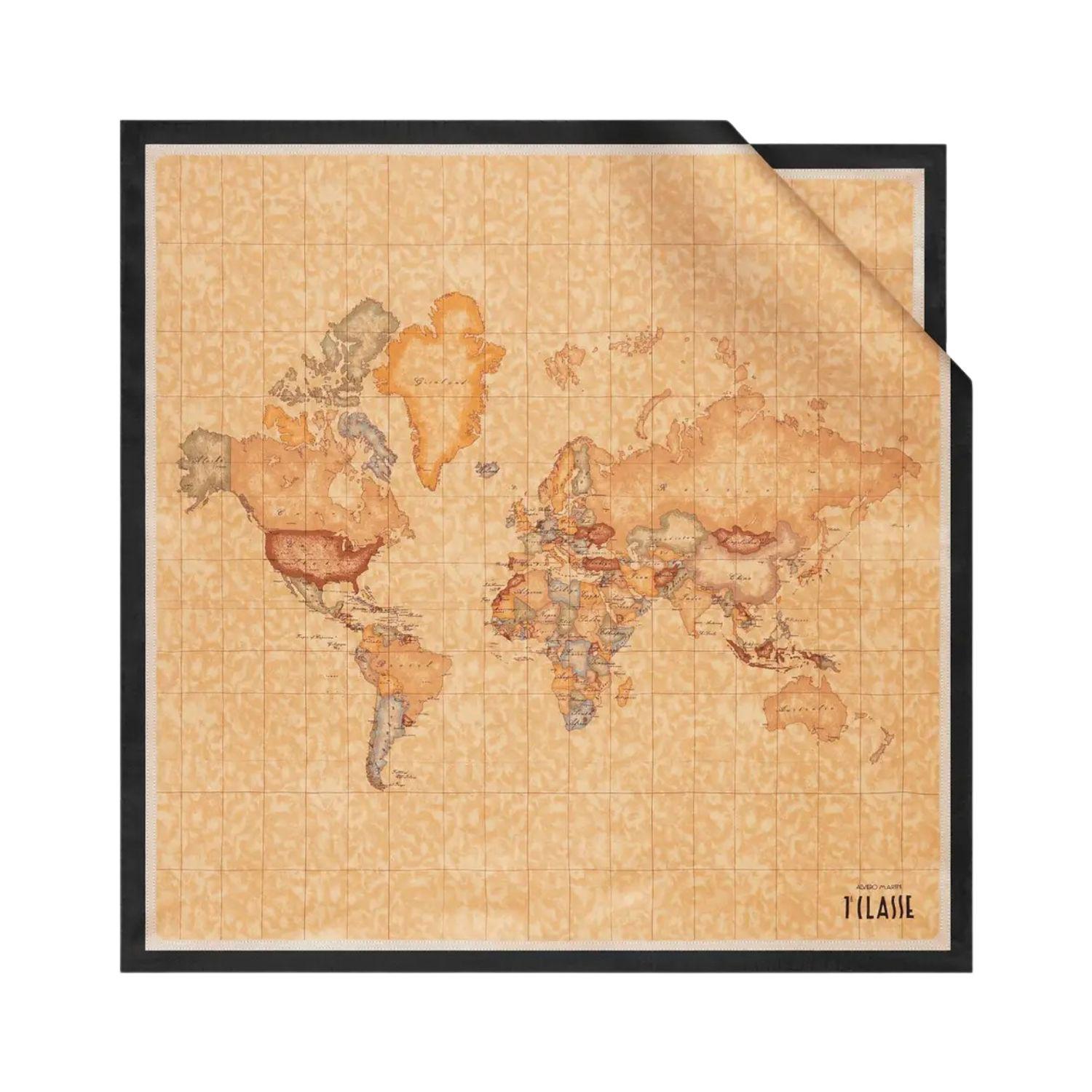 Foulard in seta Geo Classic 70x70, Nero