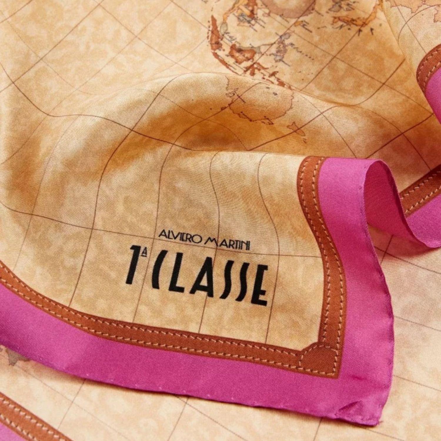 Alviero Martini - Foulard in seta Geo Classic 70x70, Fuxia