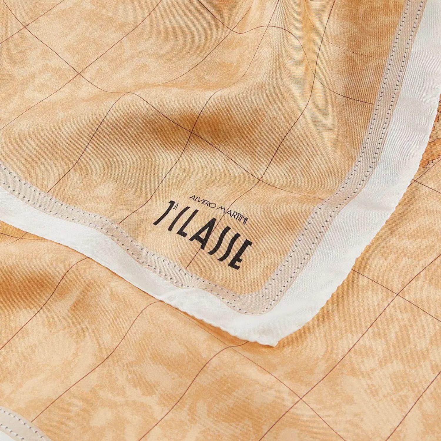 Alviero Martini - Foulard in seta Geo Classic 90x90, Avorio